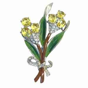 💚Vintage Floral Brooch-jewelry-accessory-old hollywood-retro-botanical-glamour💚